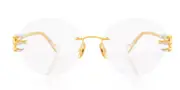 Anna-Karin Karlsson CLAW OPTICAL - PANTO Gold Women’s Glasses Gold Size 54 - Private Health Rebate - Blue Light Block Available