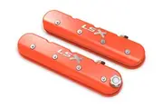 Holley Valve Cover GM Licensed Tall Height GM LS Engines Factory Orange Pair HY241408