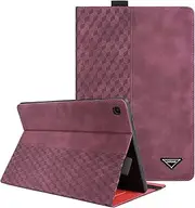 CXTCASE Case for Samsung Galaxy Tab S6 Lite 10.4 inch 2022/2020 (SM-P610/P613/P615/P619),Multi-Angle Stand PU Leather Magnetic Protective Case Wallet Flip Cover for Samsung Galaxy Tab S6 Lite,Wine Red