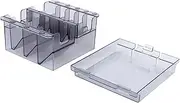 1pc Box Limit Comb Storage Box Skimmer Make up Brushes Holder Hair Brush Holder Organiser Make-up-organizer Boxes Hair Color Organizer for Salon Kit Make up Holder Net Plastic Grey
