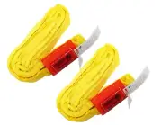 Yellow Endless Round Sling Domestic USA 8 FT Recovery Strap Tow Rim (2 Pack)