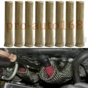 8PCS 2500° Titanium Spark Plug Wire Sleeve Boot Heat Shield Protector Cover BBC