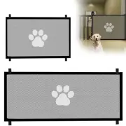 Folding Dog Pet Mesh Stairs Gate Pets Barrier For Dog Cat Baby Safety Fence