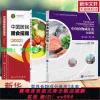 在飛比找樂天市場購物網優惠-套裝3冊 中國居民膳食指南2022+中國食物成分表1+2版 