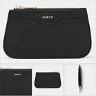 MIMCO Jett Small Pouch Wallet Pebbled Leather Black Light Gold NWT Dustbag