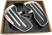 WYJDZSW 1 Pair Motorcycle Accessories Front Rider Floorboards Foot Pegs Footrest Footboard Compatible With Indian Scout/Sixty/Bobber 2015-21 (Color : Silver plating)