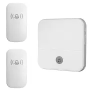Waterproof LED Wireless Doorbell 52 Songs Chime Door Bell SOS EU/US/UK Plug 2Pcs Receiver + 1Pce Doorbell