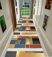 Carpet Runner for Hallway Washable Hallway Runner Long Carpet Contemporary Passage Runner Rug for Hallway, Non Slip Washable Long Carpet Runner,0.8m x 1.5m