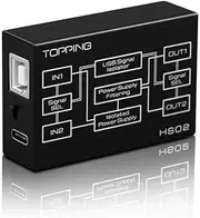Topping HS02 USB2.0 Audio Isolator Fully-Isolated Design Low Latency Ground Loop Noise Portable Isolators USB-A/Type-C Input and Output 32bit/768kHz DSD512 Mini Isolator for USB DAC