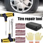 Tubeless Tyre Puncture Repair Kit Tool Auto Tire Plug Kit with 15 Rubber..