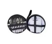 Picnic Cutlery and Pate Set 2 Person Camping Set Knife Fork Spoon and Carry Case