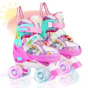 Rainbow Unicorn Kids Roller Skates for Girls Boys Toddler Ages 2-4Adjustable ...