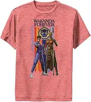 [Marvel] Black Panther: Wakanda Forever Duo Banner Boys Short Sleeve Tee Shirt