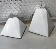 HOME ART Abstract Geometric Salt Pepper Shaker Set Midcentury Pyramid Angular