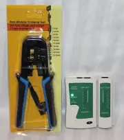 Dual Modular Crimping Tool R45 R12 LAN Wire & RJ11 RJ45 tester