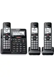 ☎️ Panasonic Cordless Phone w/ Answering Machine & 3 Headsets (BLOCK SCAMMERS)☎️