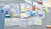 12 - 1"x2" coe96 Dichroic Glass Jeweler Assortment - 6 Clear 6 Black
