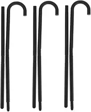 FRCOLOR Dress up Cane Prop Set 3pcs Black Walking Stick Props for Masquerade Carnival Costumes