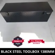 Black Steel 1380mm Toolbox Heavy Duty Diamond Plate Tool Box For Utes & Trailers