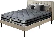 BEDRA BEDDING Foam Mattress 22CM - Euro Top Mattress 7 Core Layer with Pocket Coils System for Luxurious Rest Pressure Relief, Queen Size