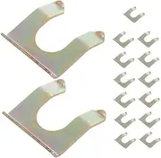 15pcs Brake Line Clips: Metal Brake Hose Retainer U Shaped Metal Car Hoses Clips Replacement Universal Vehicle Hose Lock for Cars Motorcycles Trucks Suvs
