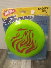 NOS 1998 Wham-O Original Frisbee Disc Galaxy 110g LIME-GREEN & RED Sealed