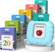Spanish & English Talking Flash Cards for Toddlers 1 2 3 4 5 6, Audible Toys for