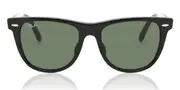 Ray-Ban RB2140F Original Wayfarer Asian Fit 901 Men's Sunglasses Black Size 52