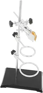 Homoyoyo Adjustable Lab Stand with Heavy Duty Base and Versatile Clamps for Secure Flask and Beaker Support Chemistry Experiments Portable Laboratory Equipment