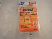HOTHANDS HAND WARMERS "NEW" SET OF 2 PAIR PACK - LASTS UP TO 10 HRS