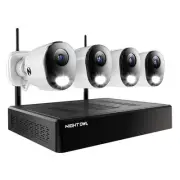 10 Channel Bluetooth Video Home Security Camera System with (4) Plug-in Wi-Fi...