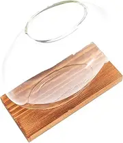 DECOMELODY Wood Base Hydroponic Glass Planter Vase Elegant Desktop Ornament for Home Office Decoration for Plant Propagation Unique Present Idea for Housewarming