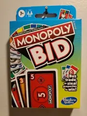 Monopoly Bid Card Game • Age 7+ • 2-5 Players • 2021
