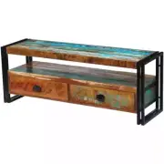 Industrial Rustic Timber TV Cabinet Entertainment Unit Table Stand Storage Shelf