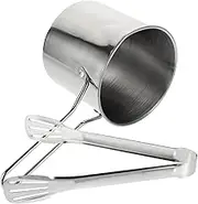 Hoement Stainless Steel Deep Fryer Mini Frying Pot Small Deep Fryer Pan for Home Hotel Restaurant Quick Heat Transfer Design