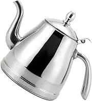 FUNOMOCYA 1Pc Portable Stainless Steel Teakettle Practical Water Kettle with Scald Handle for Home Brewing and Boiling Water and Lightweight Design