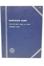 Whitman Canadian Dime 1858 - 1936 Number One No. 9065 Coin Album Book Folder