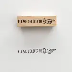 KNOOPWORKS RUBBER STAMP/ PLEASE DELIVER TO ESLITE誠品