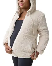Ingrid & Isabel Maternity Teddy Zip Up Jacket