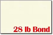 Cream Linen 28lb Bond 5 1/2" x 8 1/2" Sheets (Half Letter Size) - 250 Sheets