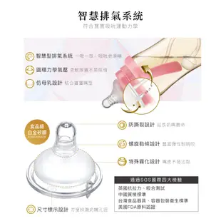 小獅王辛巴 桃樂絲PPSU自動把手寬口雙凹中奶瓶270ml