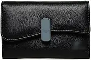 [SKUZA] Wallet,Card Bag,Fashion Women Purse Medium Coin Purse Ladies Multifuncation Flower Orchid Wallet Girl Card Purse Gift (Color : Khaki) (Black) (Color : Black)