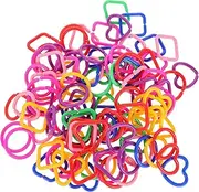 WEKAMOS 100Pcs Geometric Linking Rings for Early Education Classroom Sensory Development Safe Plastic for Cognitive Skills and Shape Recognition