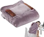 Electric Throw Blanket,Bed Throw Heated Blanket | USB Rechargeable Heat Blanket, Soft Flannel Heated Throw, Heating Hand Warmer for Home Travel