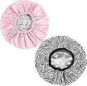 WSICSE 2 Pcs Double Layer Deep Conditioning Cap, Heat Cap Shower Cap Steam Cap Processing Caps for Natural Hair Deep Conditioning