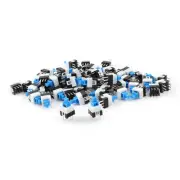 55Pcs 6 Pin Square 7mmx7mm Latching DPDT Mini Push Button Switch