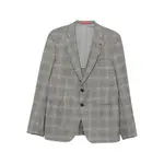 [Isaia] Isaia Checked Single-breasted Suit 46 IT GREY