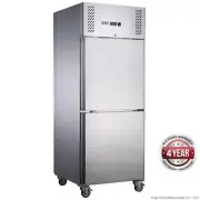 600L Two Door Upright Freezer S/S 680x810x2000mm Kitchen Food Storage Fridge
