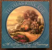 THOMAS KINKADE "A New Day Dawning" 750 PC ROUND PUZZLE- NEW SEALED!