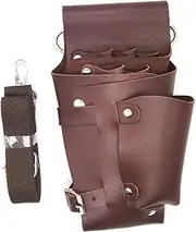 Baluue Barber Tool Belt Bag Hair Scissors Holder Professional Tool Organizer Brown